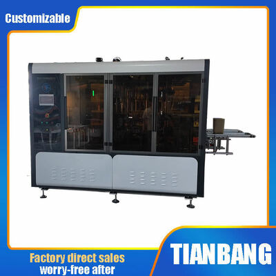 جودة  Dual-station takeout and fast food intelligent curling paper bowl and paper plate forming machine مصنع